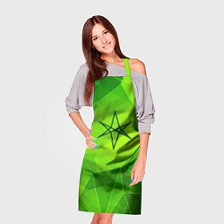 Фартук кулинарный Bring Me the Horizon green poly, цвет: 3D-принт — фото 2