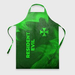 Фартук кулинарный Resident Evil - green gradient вертикально, цвет: 3D-принт
