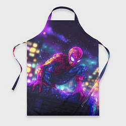 Фартук кулинарный Человек-паук неоновый свет, цвет: 3D-принт