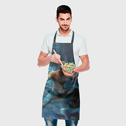 Фартук кулинарный Человек - паук в ночном городе, цвет: 3D-принт — фото 2