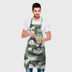 Фартук кулинарный Зеленый фактурный камуфляж, цвет: 3D-принт — фото 2