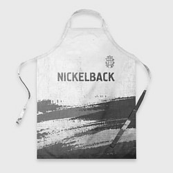 Фартук кулинарный Nickelback - white gradient посередине, цвет: 3D-принт