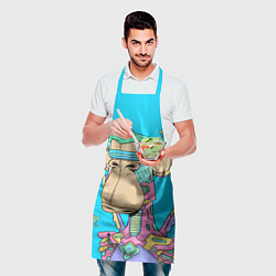 Фартук кулинарный NFT cyber ape UFO, цвет: 3D-принт — фото 2