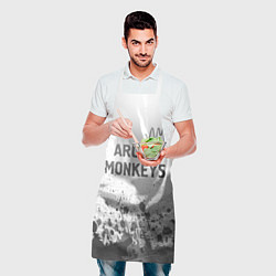 Фартук кулинарный Arctic Monkeys - white gradient посередине, цвет: 3D-принт — фото 2
