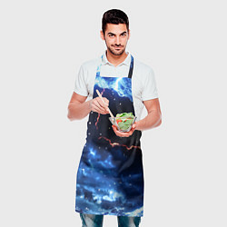 Фартук кулинарный Звезды и молнии в разломе плит, цвет: 3D-принт — фото 2