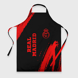 Фартук кулинарный Real Madrid - red gradient вертикально, цвет: 3D-принт