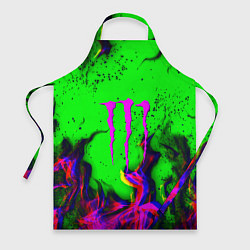 Фартук кулинарный Monster Energy flame, цвет: 3D-принт