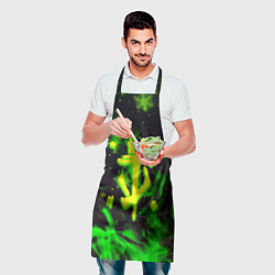 Фартук кулинарный Doom кислотный снег в огне лого, цвет: 3D-принт — фото 2