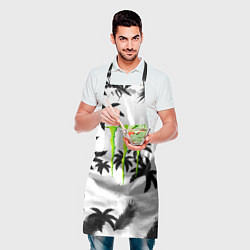 Фартук кулинарный Monster energy пальмы, цвет: 3D-принт — фото 2