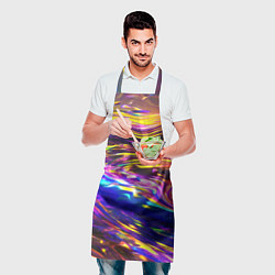 Фартук кулинарный Неоновые полосы текстура, цвет: 3D-принт — фото 2