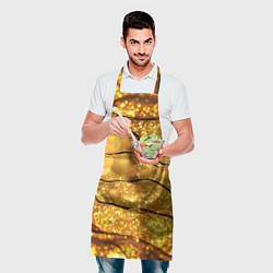 Фартук кулинарный Золотая текстура с блестками, цвет: 3D-принт — фото 2
