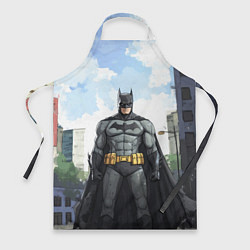 Фартук кулинарный Бэтмен стоит на улице, цвет: 3D-принт