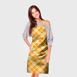 Фартук кулинарный Жёлтый крупная клетка, цвет: 3D-принт — фото 2