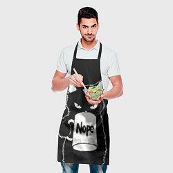 Фартук кулинарный Angry black cat nope, цвет: 3D-принт — фото 2