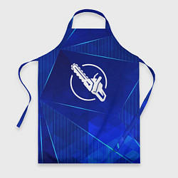 Фартук кулинарный Chainsaw Man blue poly, цвет: 3D-принт
