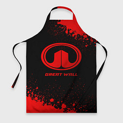 Фартук кулинарный Great Wall - red gradient, цвет: 3D-принт