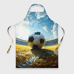 Фартук кулинарный Футбольный мяч на стадионе, цвет: 3D-принт