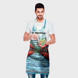Фартук кулинарный Зал Муай Тай, цвет: 3D-принт — фото 2