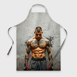 Фартук кулинарный Дастин Порье на сером, цвет: 3D-принт