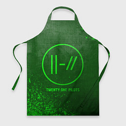 Фартук кулинарный Twenty One Pilots - green gradient, цвет: 3D-принт
