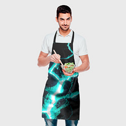 Фартук кулинарный Color light blue black, цвет: 3D-принт — фото 2