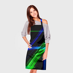 Фартук кулинарный Color blue black green, цвет: 3D-принт — фото 2