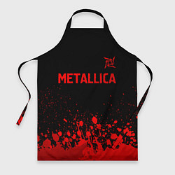 Фартук кулинарный Metallica - red gradient посередине, цвет: 3D-принт