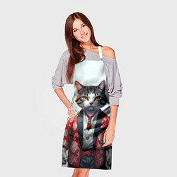 Фартук кулинарный Котики якудза, цвет: 3D-принт — фото 2