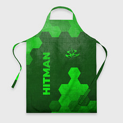 Фартук кулинарный Hitman - green gradient вертикально, цвет: 3D-принт