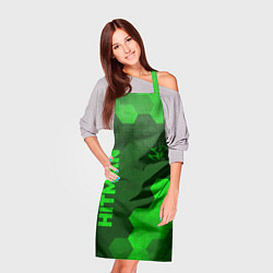 Фартук кулинарный Hitman - green gradient вертикально, цвет: 3D-принт — фото 2