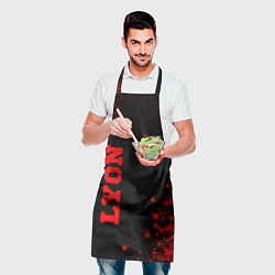 Фартук кулинарный Lyon - red gradient вертикально, цвет: 3D-принт — фото 2