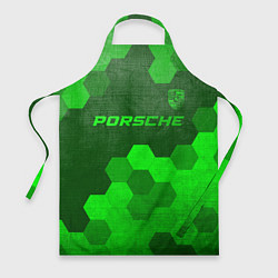Фартук кулинарный Porsche - green gradient посередине, цвет: 3D-принт