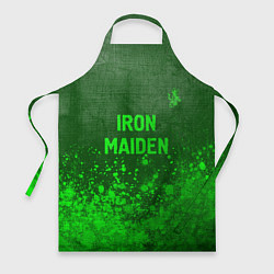 Фартук кулинарный Iron Maiden - green gradient посередине, цвет: 3D-принт