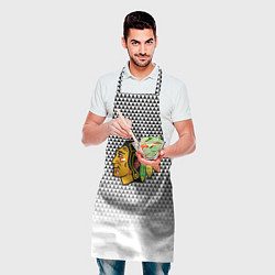 Фартук кулинарный Чикаго Блэкхокс - геометрический паттерн с градиен, цвет: 3D-принт — фото 2