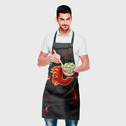 Фартук кулинарный Калгари Флэймз - НХЛ хоккей, цвет: 3D-принт — фото 2