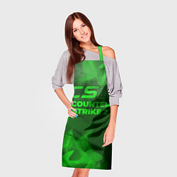 Фартук кулинарный Counter Strike 2 - green gradient, цвет: 3D-принт — фото 2