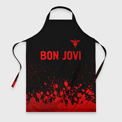 Фартук кулинарный Bon Jovi - red gradient посередине, цвет: 3D-принт