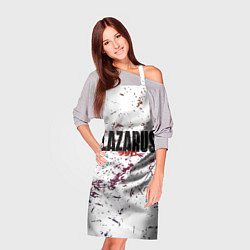 Фартук кулинарный Лазарь аниме надпись гранж, цвет: 3D-принт — фото 2