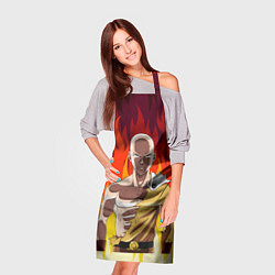 Фартук кулинарный Saitama in fire, цвет: 3D-принт — фото 2