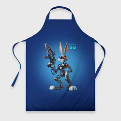 Фартук кулинарный Cyborg Bugs Bunny with a gun - ai art fantasy, цвет: 3D-принт