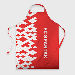 Фартук кулинарный ФК Спартак Москва текстура, цвет: 3D-принт