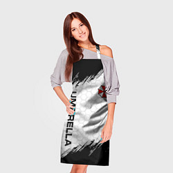 Фартук кулинарный Амбрелла - белые соты, цвет: 3D-принт — фото 2