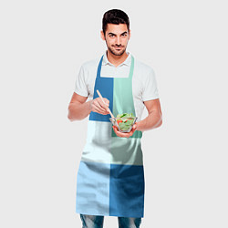 Фартук кулинарный Мятное небо колор-блок, цвет: 3D-принт — фото 2