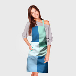 Фартук кулинарный Мятное небо колор-блок, цвет: 3D-принт — фото 2