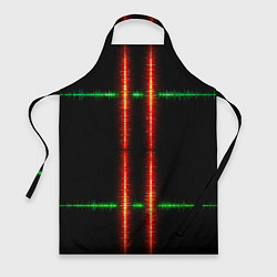 Фартук кулинарный Color black green red lines, цвет: 3D-принт
