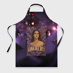 Фартук кулинарный Lana Del Rey в фиолетовых облаках, цвет: 3D-принт