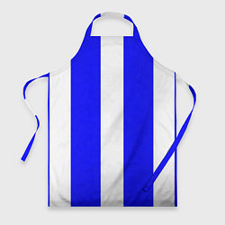 Фартук кулинарный Color white blue line, цвет: 3D-принт