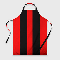 Фартук Color black red lines