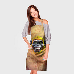 Фартук кулинарный Желтая сумасшедшая обезьяна, цвет: 3D-принт — фото 2