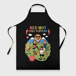 Фартук Red Hot Chili Peppers, мультяшный стиль
